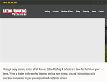 Tablet Screenshot of eatonroofing.com